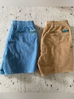NWT Aline Design Men's Corduroy 5" Inseam Pull On Shorts Bundle Size Small